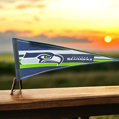 Seattle Seahawks 12''x30'' Blue, Green Felt Pennant, WinCraft NFL Football 