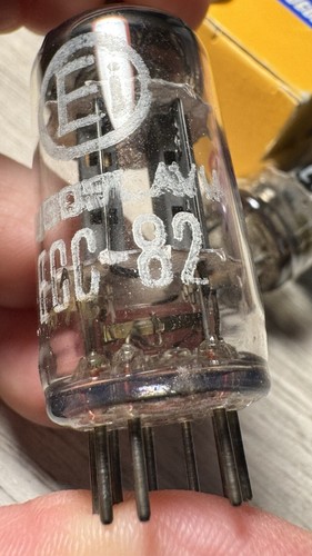 Match Pair NOS Ei YUGO NIS Grail 12AU7 ECC82 Smooth Plates Telefunken Tooling - Picture 21 of 24