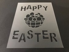 Easter 8 Stencil 10mm or 7mm Thick, Crafts, Bunny, Eggs, Basket, Jelly Bean