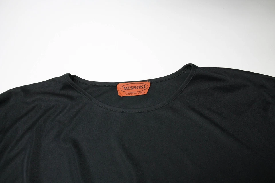 Missoni Bluse Damen XXL Schwarz Langärmelig Rundhals Bedruckt Logo - Bild 4 von 4