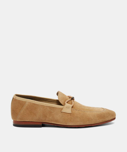 HOPPKEN Sand Suede Slip Ons loafers RRP 