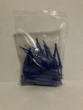 30 Pack Plastic 5 inch Tweezers Blue
