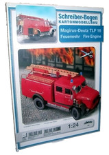 + MODELLISMO IN CARTONE Magirus-Deutz TLF 16 vigili del fuoco FOGLIO SCRITTURA 765 