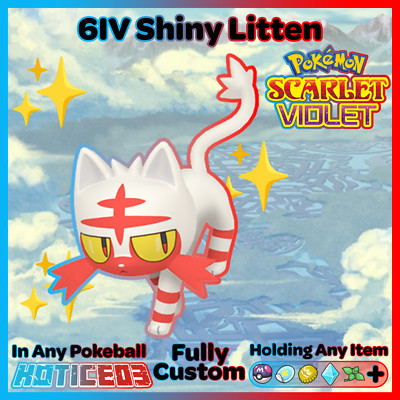 Shiny Litten 6IV Pokemon Scarlet & Violet Fast Indigo Disk DLC | eBay