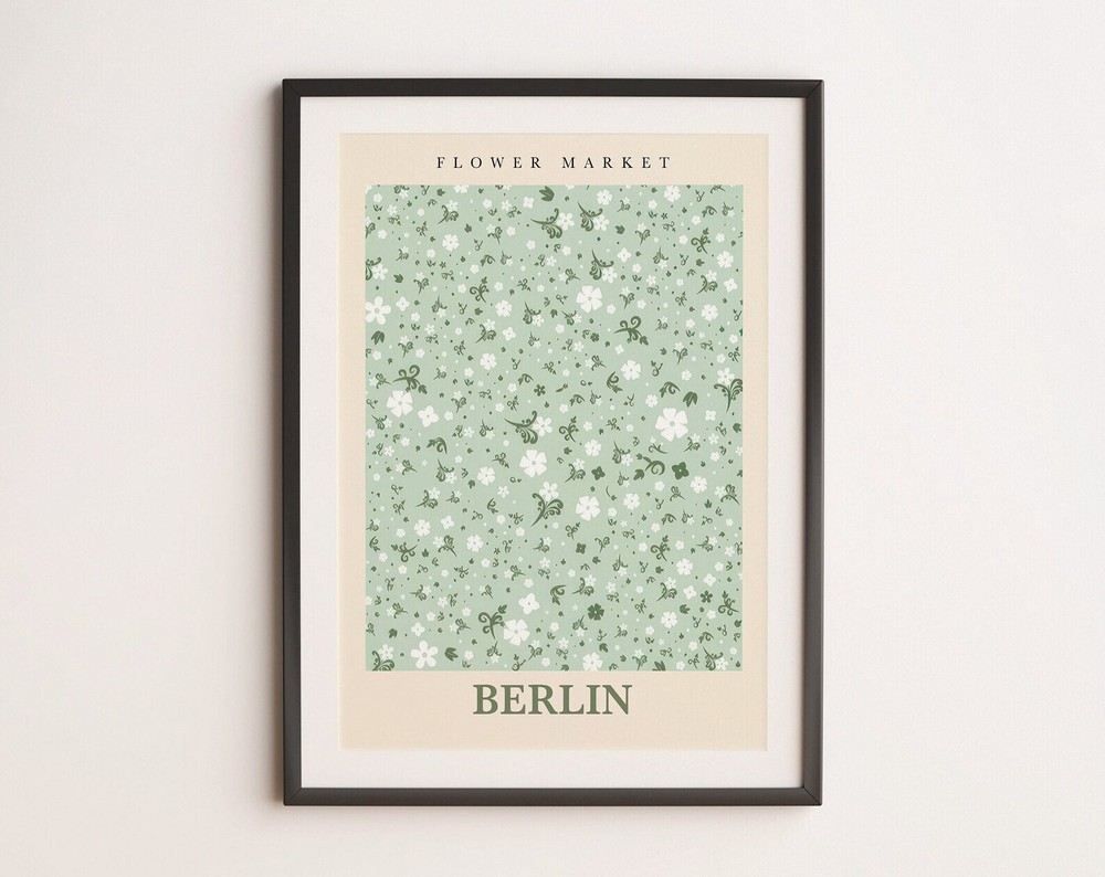 Flower Market Berlin Flower Market Germany Flower Market Wall Art Print Flower
