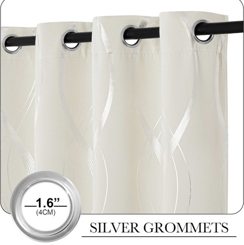 Extra Long Blackout Curtains for Large Window 52 x 108 Thermal Insulated - Picture 4 of 7