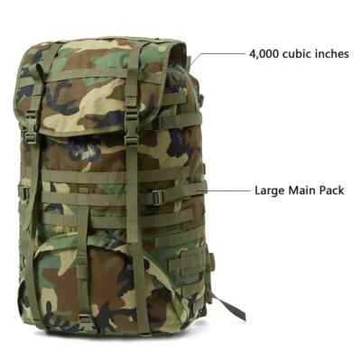 MOLLE II Large Rucksack Main Pack Military Backpack Woodland | eBay