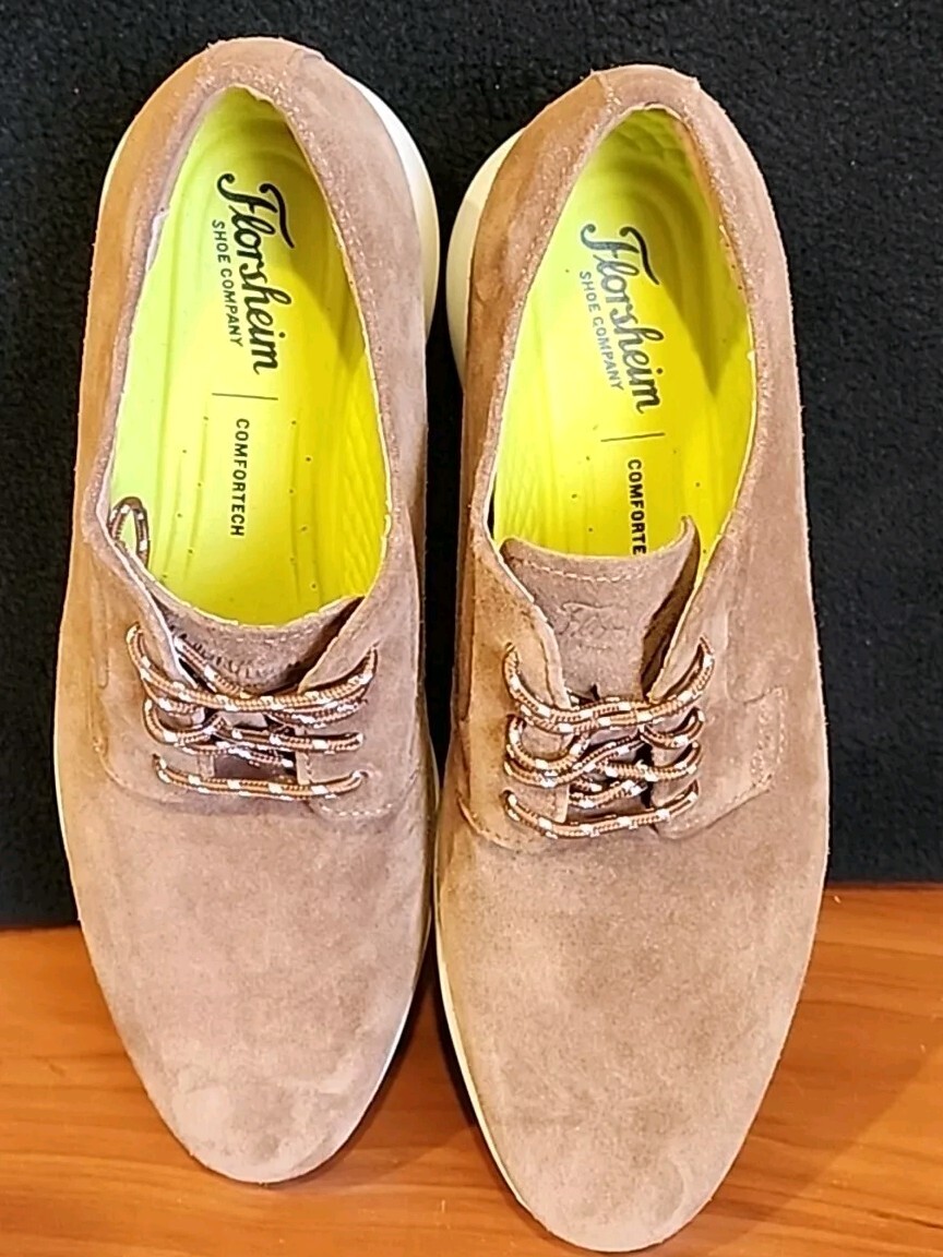 SAOLA Scarpe da uomo in pelle Florsheim Comfortech Flexsole. Scamosciato marrone taglia 7 5 M