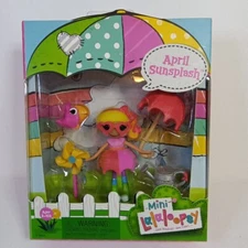 New In Box Mini Lalaloopsy April Sunsplash 3” Doll, Pet Bird & Accessories