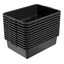 12Pack Commercial Bus Box/Utility Tub - Plastic Storage Bin Dish Basin, 13 Liter