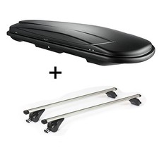Dachbox JUXT500L+Dachträger KING1 für für Volvo V60 Cross Country 5Tür ab 15
