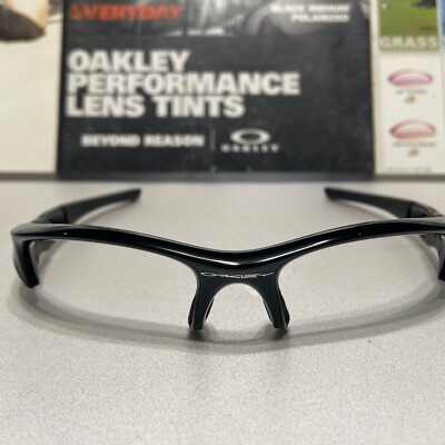 Oakley Flak Jacket 1.0 XLJ Jet Black w/ Chrome Icons - SKU# 12-903