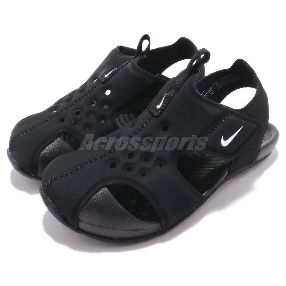 Nike Sunray Protect 2 TD Black White Toddler Infant Baby Sandals
