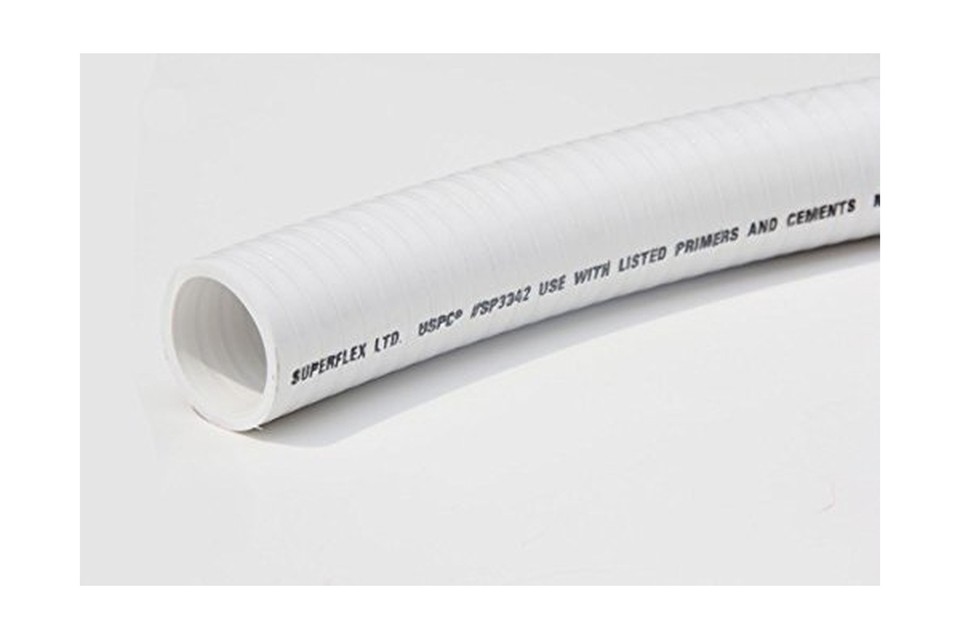 Sealproof 2" Dia Flexible PVC Pipe, Pool and Spa Hose, Schedule 40