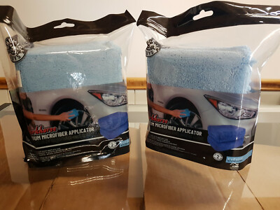Chemical Guys Mikrofaser Applikator Pads - Arbeitstier 2 Packungen à 2 (4 Pads) blau