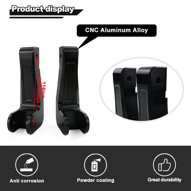 Soportes reductores de clavija de pasajero aptos para Kawasaki Concours 14/1400GTR 2008-2022 Foto 4 de 4