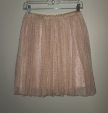 NEW GIRLS CAT  JACK PINK GOLD SPARKLY TULLE SKIRT SIZE L 10-12