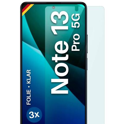 3x Schutzfolie für Xiaomi Redmi Note 13 Pro 5G Displayschutz flexibel kein Glas