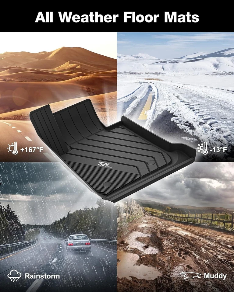 3W Floor Mats For BMW X1 X2 X3 X4 X5 X6 X7 3 Series 5 Series BMW IX Liner — 第 3/4 张图片