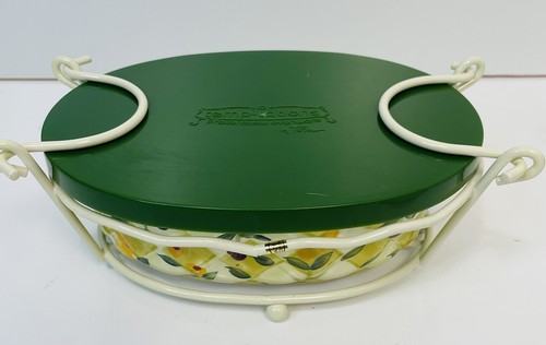 TEMPTATIONS Small Oval Casserole Dish (2) In A Carrier By Temp-Tations NO FLAWS - Picture 7 of 9