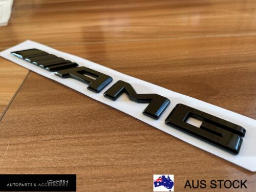 Gloss Black A45 AMG TURBO 4MATIC Rear Star Emblem PACKAGE replacement Badge W176 - Foto 3 di 5