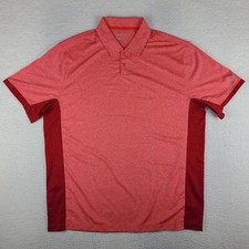 Nike Golf Polo Shirt Mens XL Red Heathered Tour Performance Dri Fit