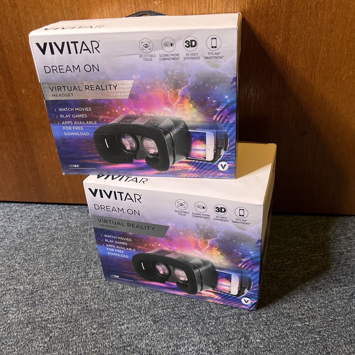 Vivitar Virtual Reality Headset VR-180 For iPhone Or Android *NEw
