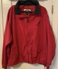 Coca Cola Red Windbreaker Jacket North End 2XL Vented Hood Rolled In Collar