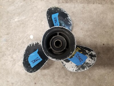 ALUMINUM 11 1/4'' X PITCH UNKNOWN PROPELLER, 13 SPLINE TOHATSU HUB, # 2582