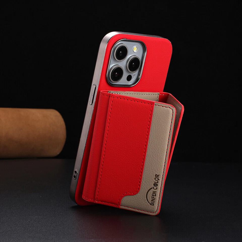 Magnetic PU Leather Wallet Case Cover Fit for*iPhone 16 Pro Max 15 14 13 12 11 - Image 3 of 4