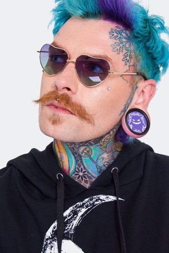 Gothic Punk Style Y2K Shades in Purple - Picture 5 of 5