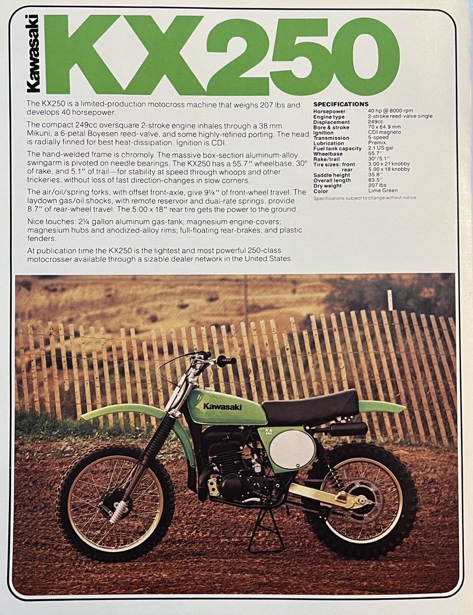 doa  パンフレット 1978 Kawasaki Off-Road brochure-literature-poster (22