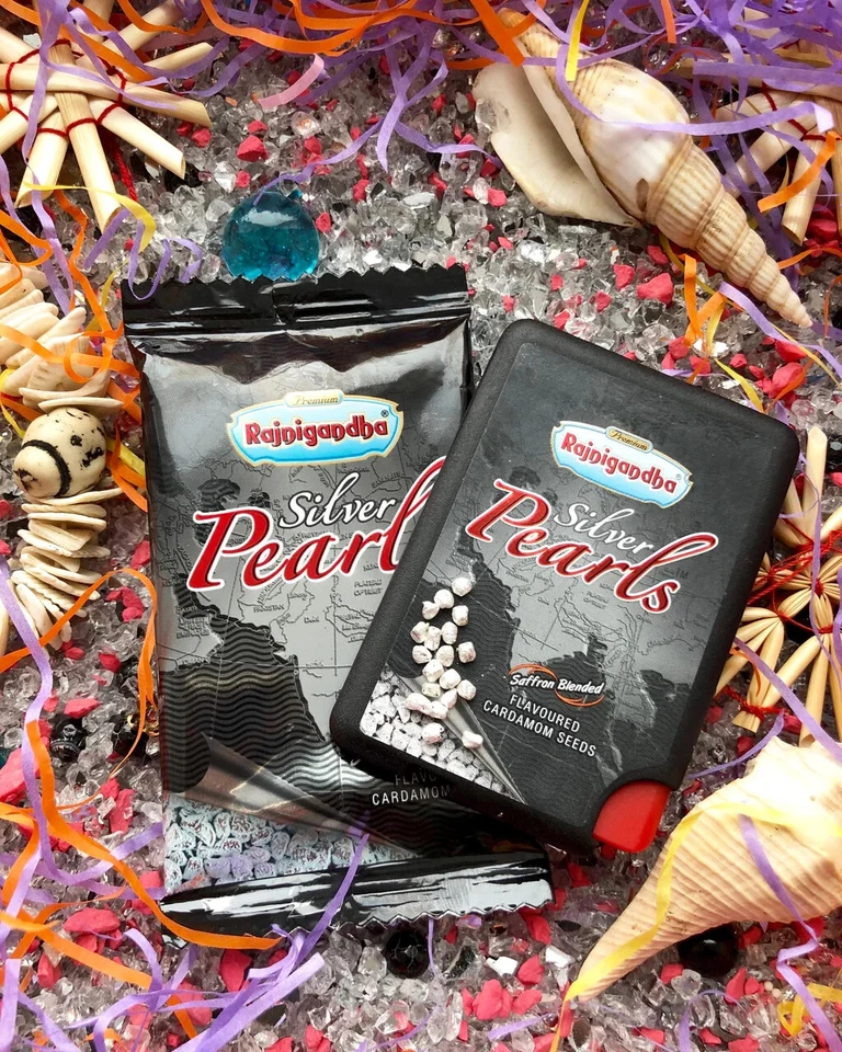 Rajnigandha Silver Pearls USA 12 PACK Saffron Blended Seed Mouth Fresh. - Image 2 of 4