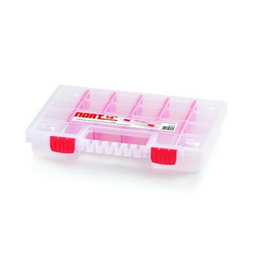 Organizer Sortimentskasten  Kunststoff  34 x 25 x 5 cm bis 20 Kleinteilefächer - Bild 1 von 4