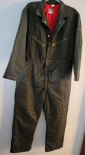 Vtg Men Big Smith Green Work Coveralls Insulated Sz 50 Medium Soft Made In USA