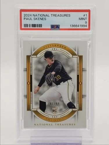 PAUL SKENES 2024 NATIONAL TREASURES ROOKIE BASEBALL RC /99 PSA 9 Q0902