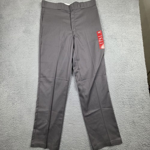 Dickies 874 Work Pants Mens 36x34 Flex Gray Original Fit Non Iron Straight New - Picture 4 of 11