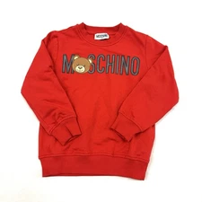 MOSCHINO Bear Head Logo Sweater Sweatshirt Long Sleeve Top 104 4T Toddler Kids