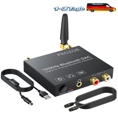 PROZOR 192kHz DAC Bluetooth 5.0 Optik Koaxial zu RCA 3