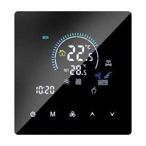 Smart WiFi Touchscreen Thermostat For Fan Coil Heating <>