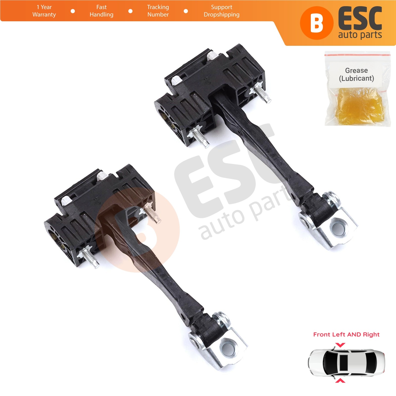 2X Front Door Hinge for Jumpy Dispatch Expert Traveller Proace Vivaro Zafira Lif