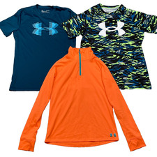 Under Armour T-Shirt Youth LOT of 3 Large Performance Sportswear Running Camo