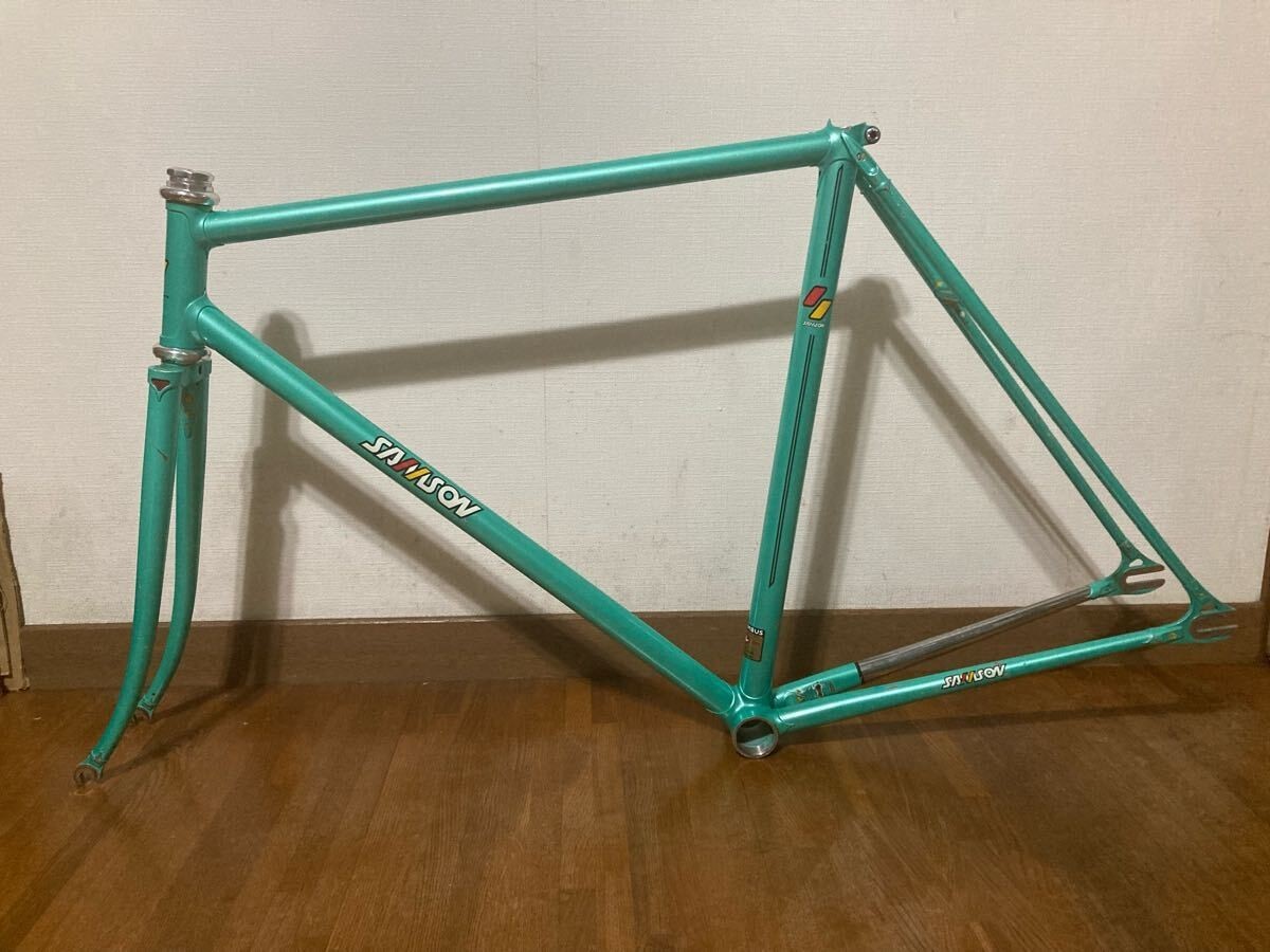 SAMSON Frame Set NJS Keirin Track Bike Columbus EL Light Green