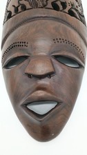  Holz geschnitzt Stamm afrikanische Dekoration Wandbehang Maske