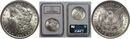 1890 Morgan Dollar   NGC MS-64