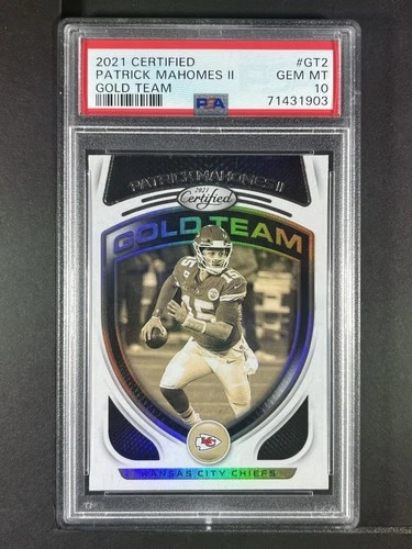 2021 Panini Certified #GT-2 Patrick Mahomes II Gold Team PSA 10 250009