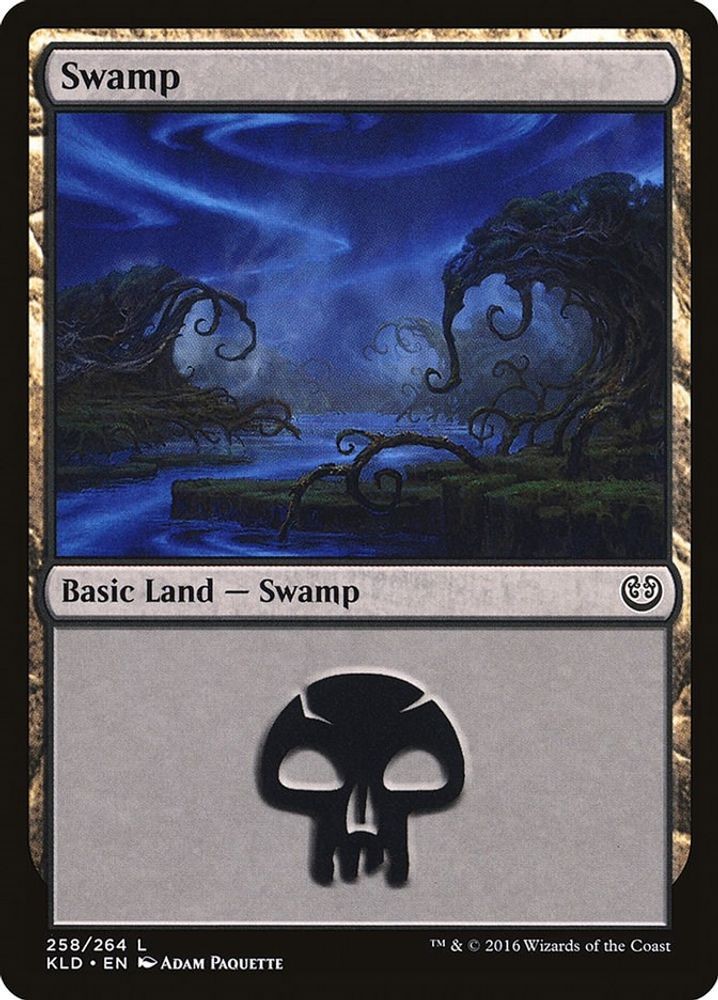 2016 Magic: The Gathering: Kaladesh - Swamp 258 (#258, L, Near Mint)