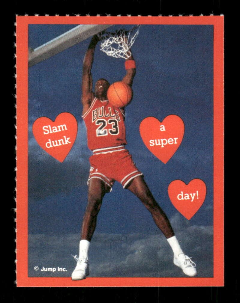 1991 Cleo Valentines Slam Dunk Michael Jordan  Perf on left side BXCP55