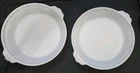 Vintage Pyrex White Milk Glass Pie Plate Ovenware  8.5" Scalloped Edge Handles