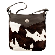 American West Womens Cowtown 12in CC Pony Hair-On Leather Shoulder Tote Bag OS